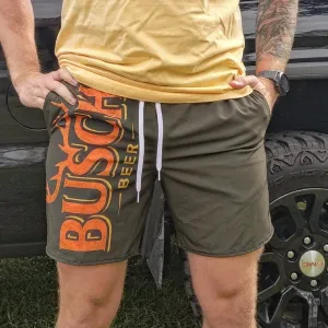 Busch Beer Antlers Swim Trunks