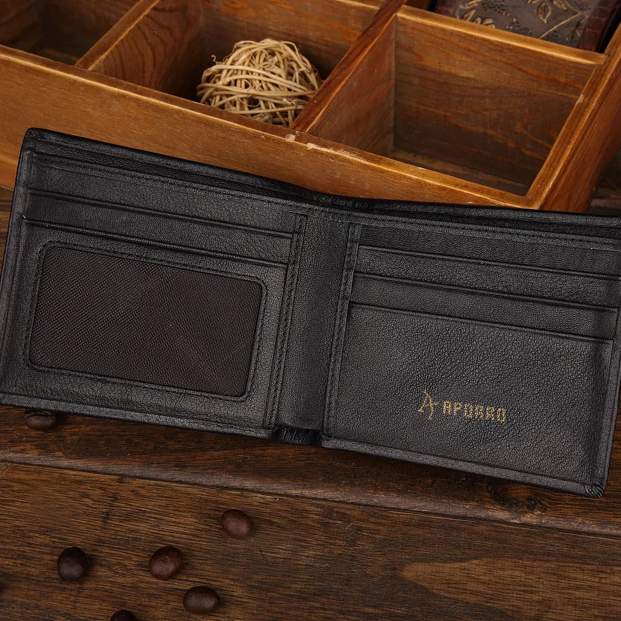 Business Style Minimalist Leather Wallet with Coin Pocket