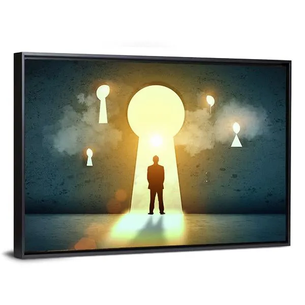 Businessman Silhouette Canvas Wall Art