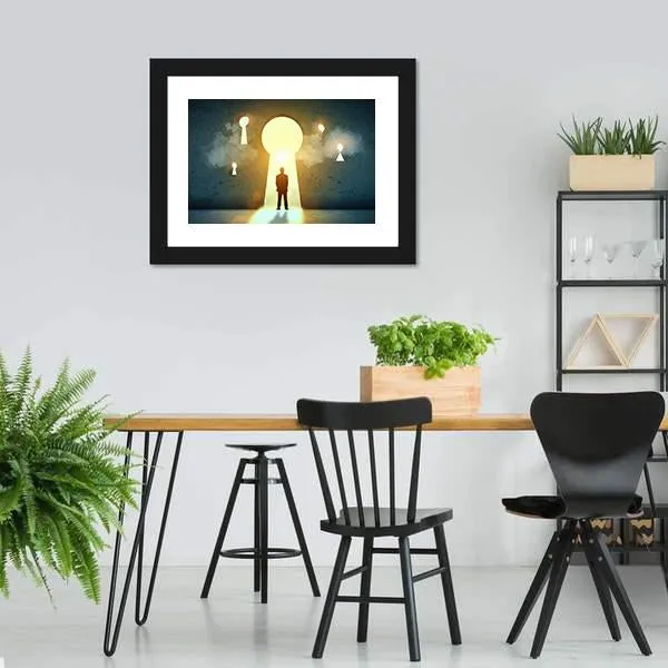 Businessman Silhouette Canvas Wall Art