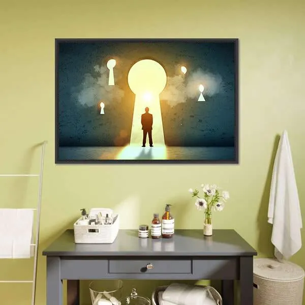 Businessman Silhouette Canvas Wall Art