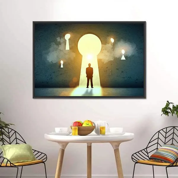 Businessman Silhouette Canvas Wall Art