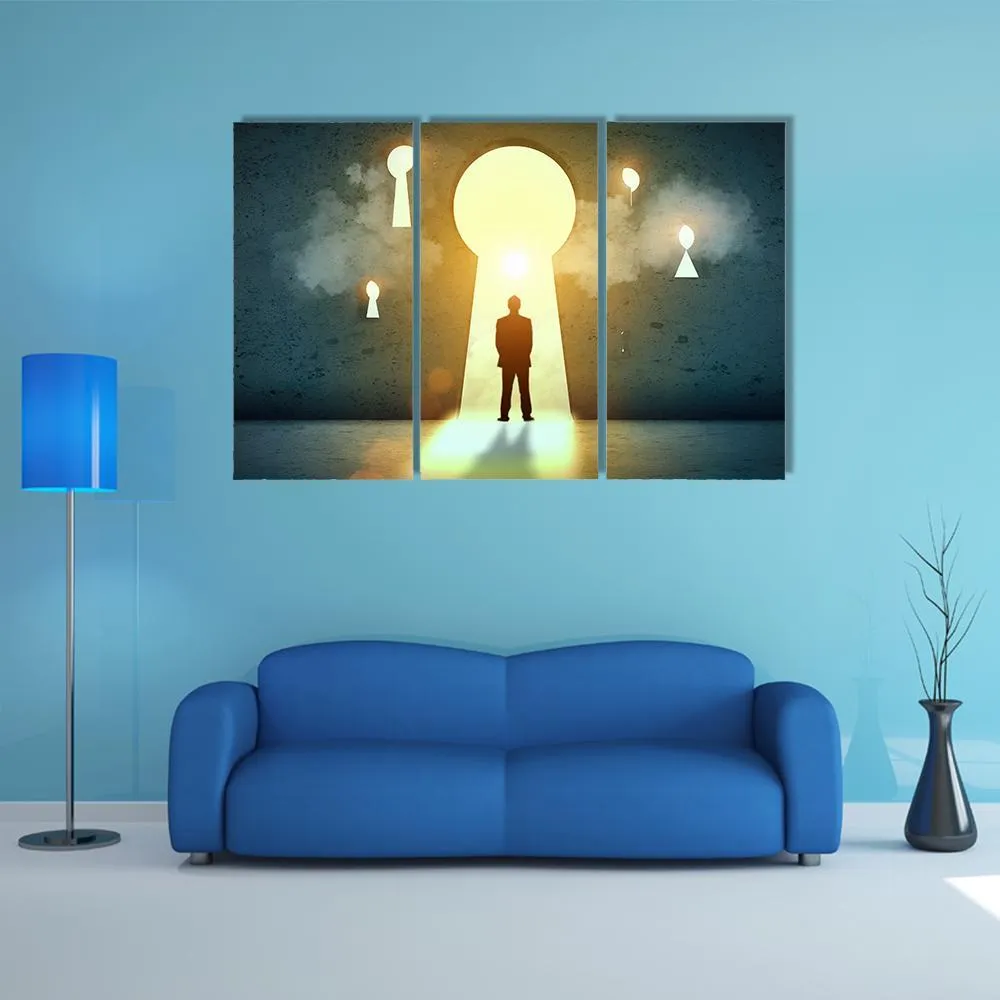 Businessman Silhouette Canvas Wall Art