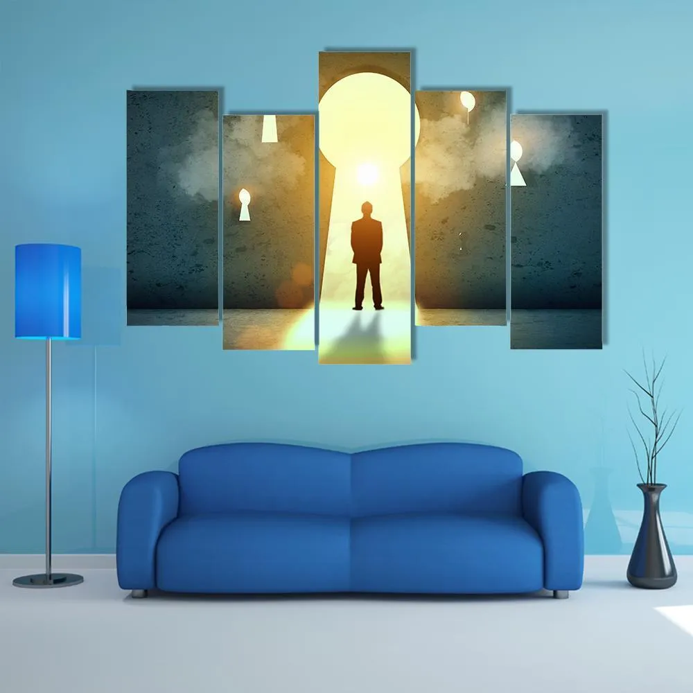 Businessman Silhouette Canvas Wall Art