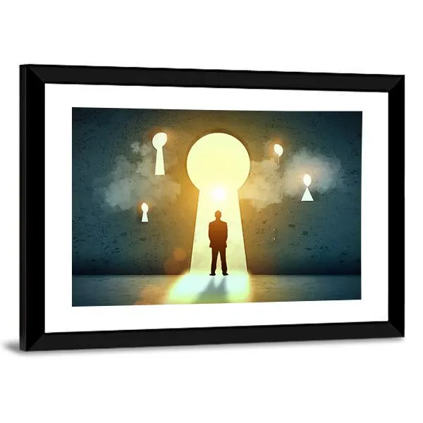 Businessman Silhouette Canvas Wall Art