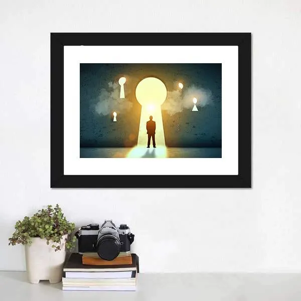 Businessman Silhouette Canvas Wall Art