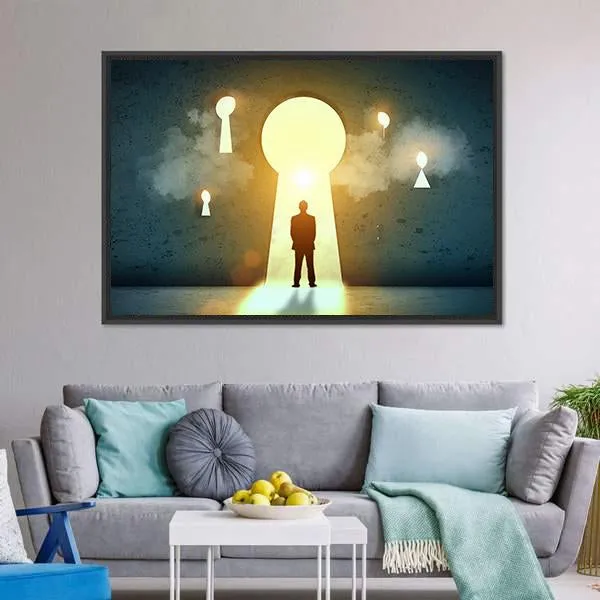 Businessman Silhouette Canvas Wall Art