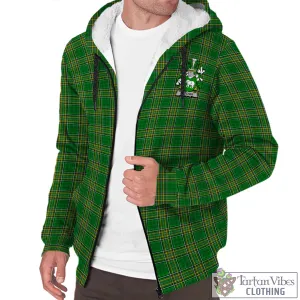 Butcher Irish Clan Tartan Sherpa Hoodie with Coat of Arms