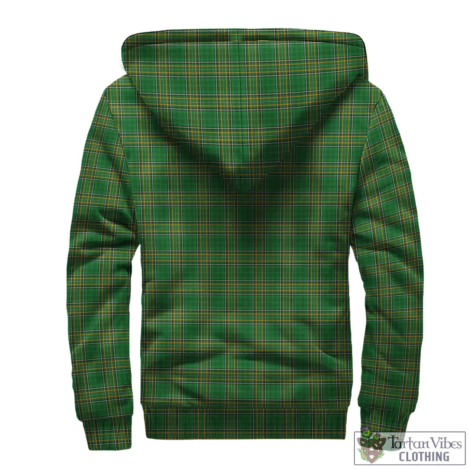 Butcher Irish Clan Tartan Sherpa Hoodie with Coat of Arms