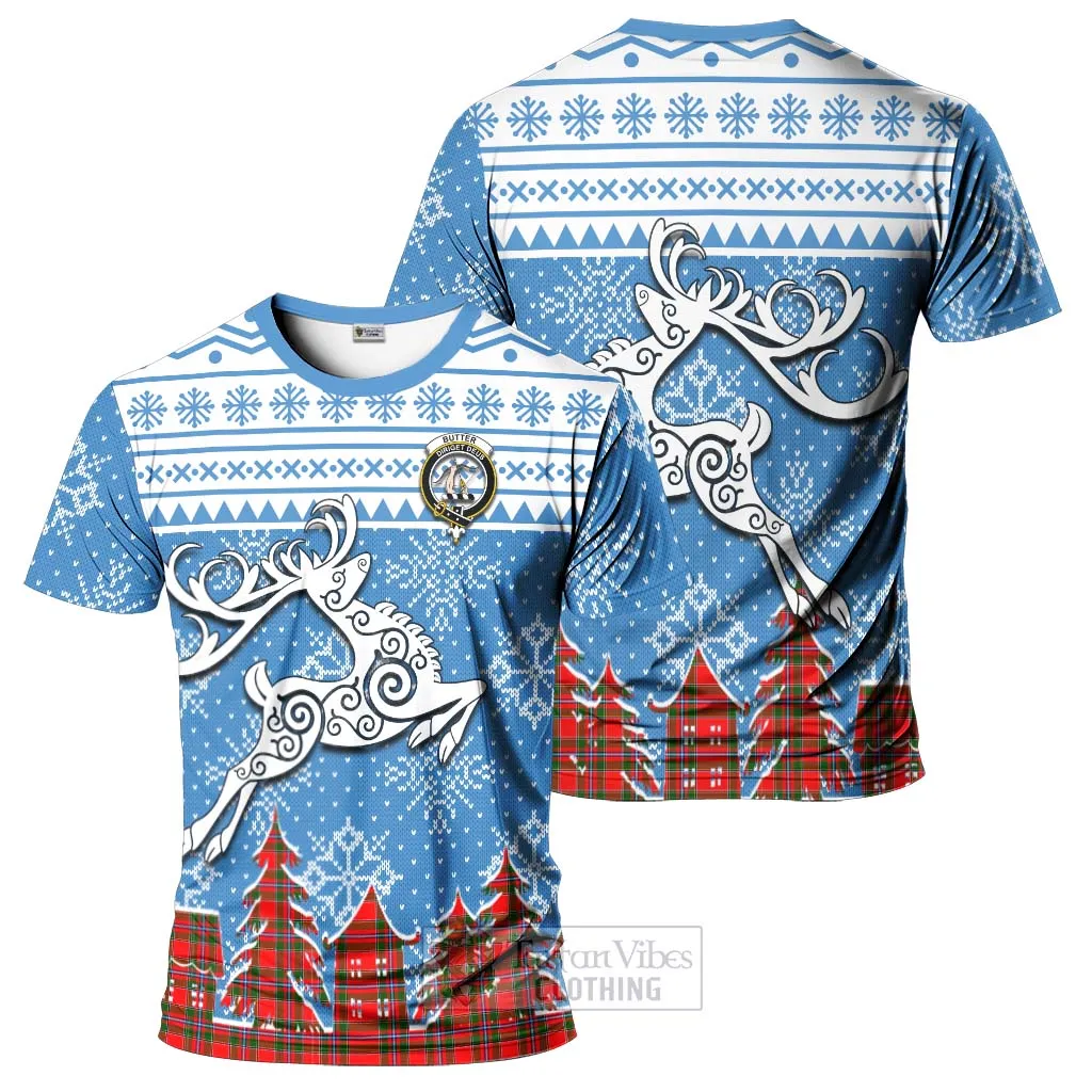 Butter Clan Christmas T-Shirt Celtic Reindeer Style