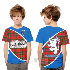 Butter Family Crest Tartan Kid T-Shirt Celebrate Saint Andrew's Day in Style