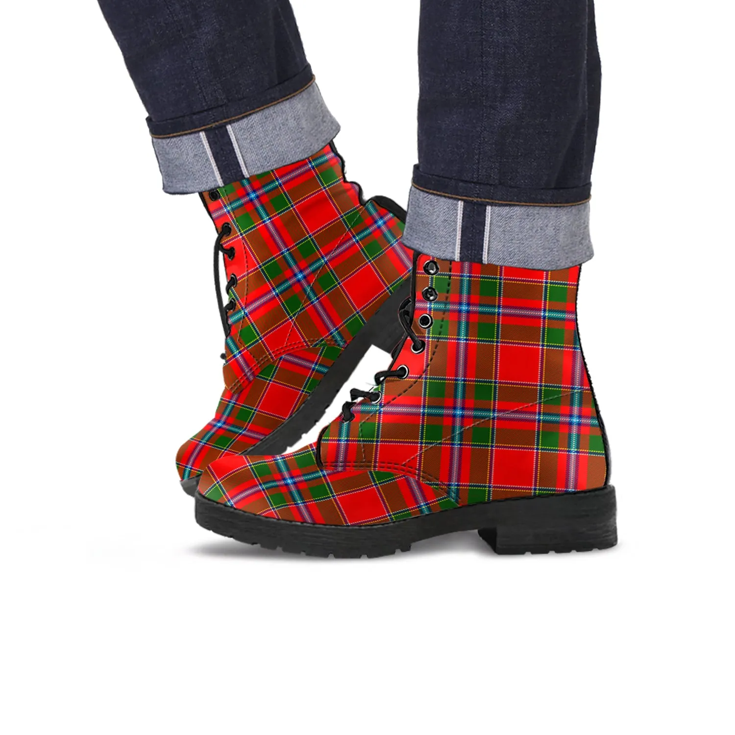 Butter Tartan Leather Boots