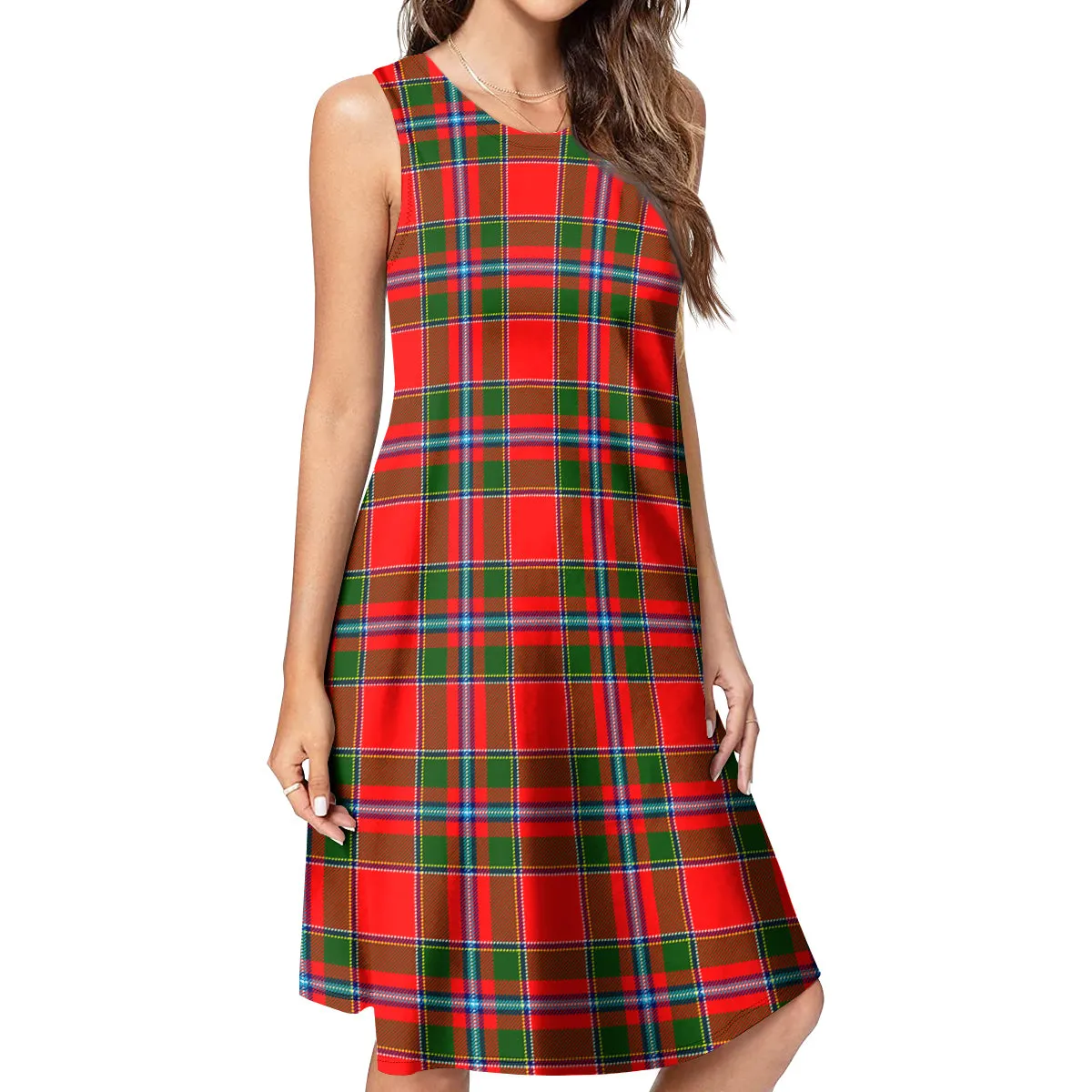 Butter Tartan Womens Casual Dresses