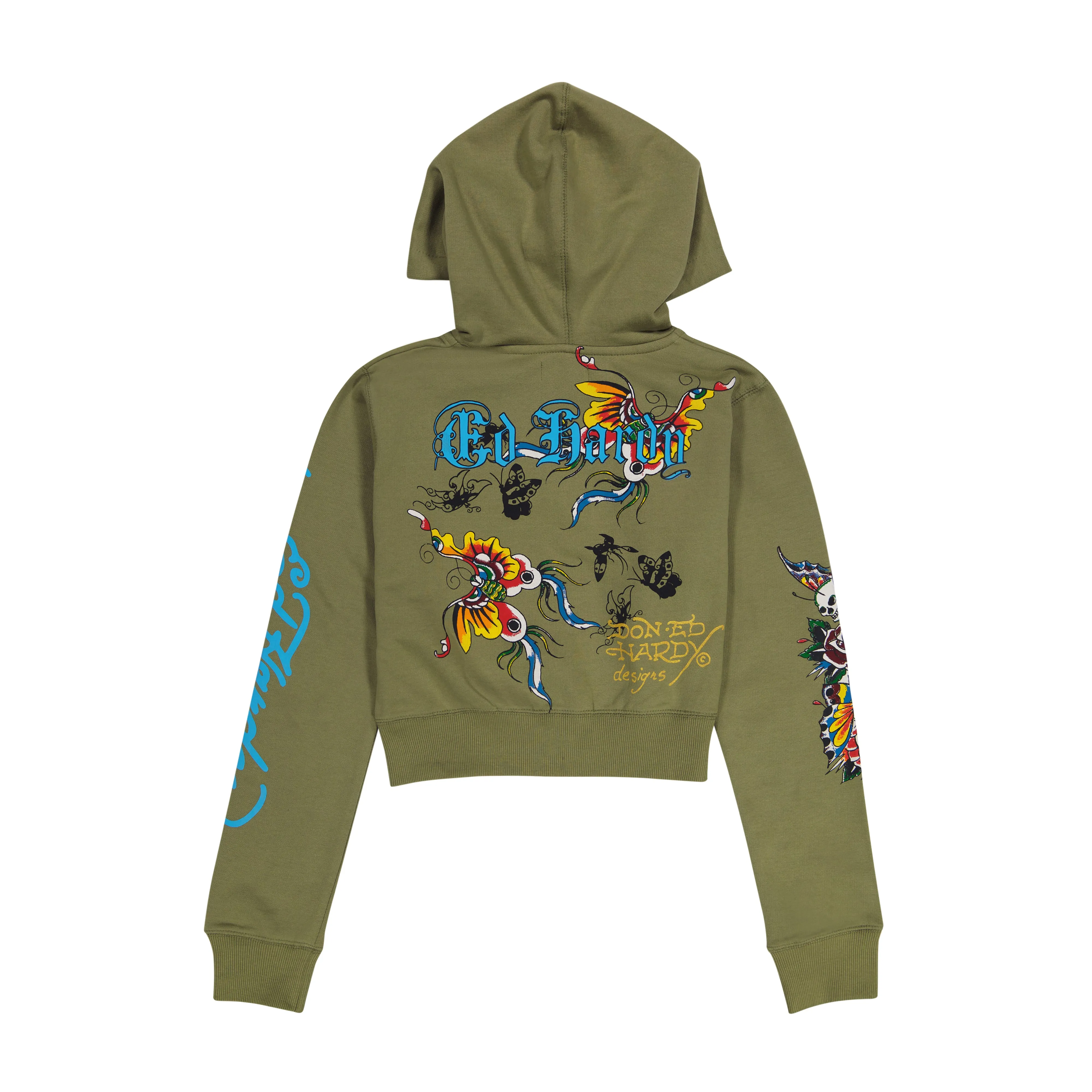 Butterflies Cropped Hoodie