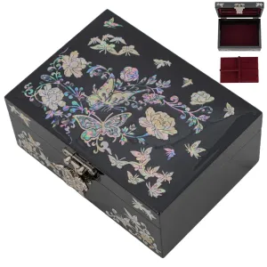 Butterfly and Flowers Jewelry Box