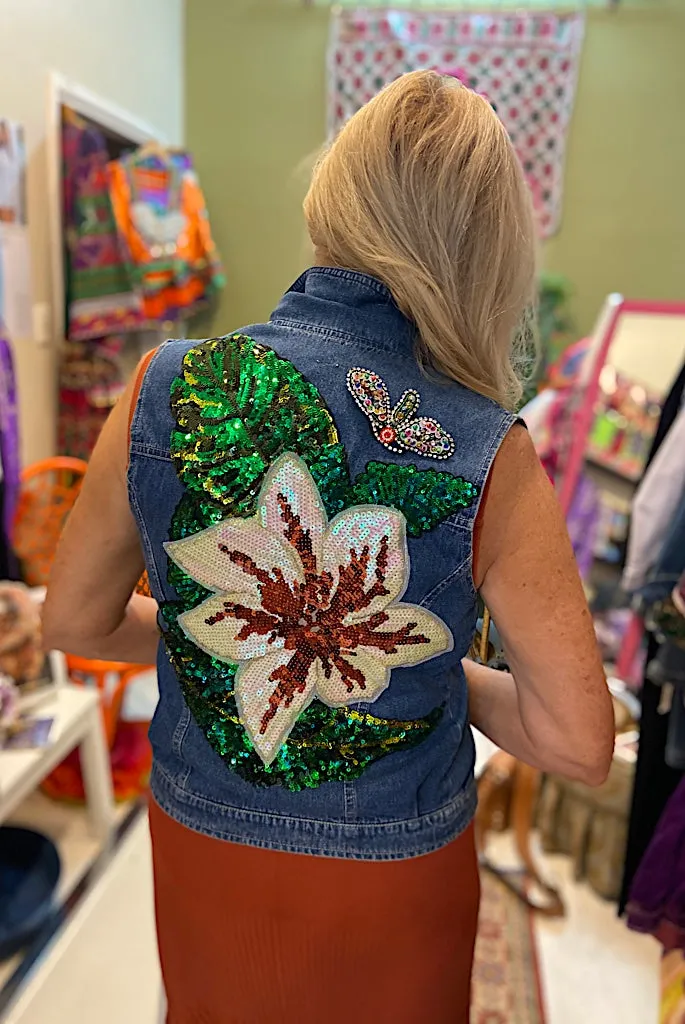 Butterfly Blossom Custom Made Sleeveless Jacket