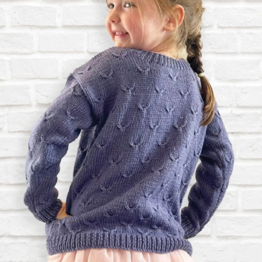 Butterfly Cardigan & Sweater Knitting Pattern (CRU2314)