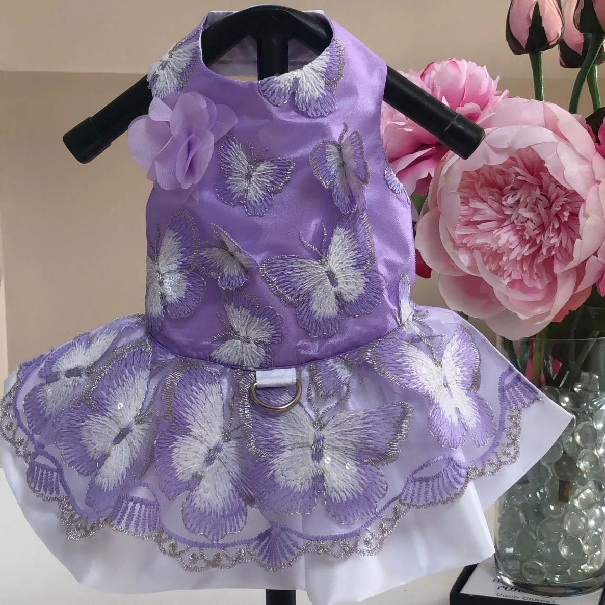 Butterfly Garden Lavender Dog Dress