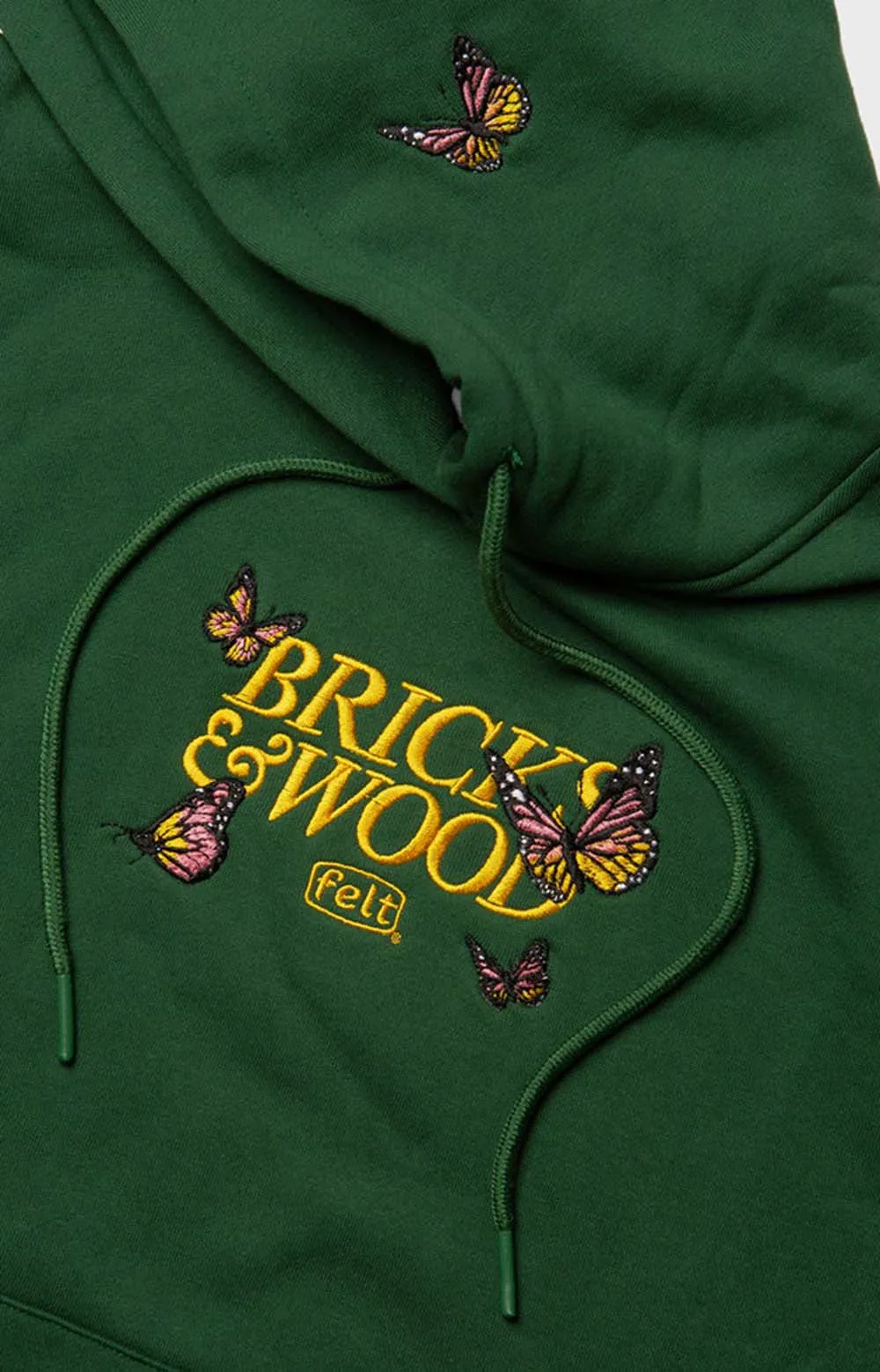 Butterfly Graphic Hoodie - Deep Forest Green