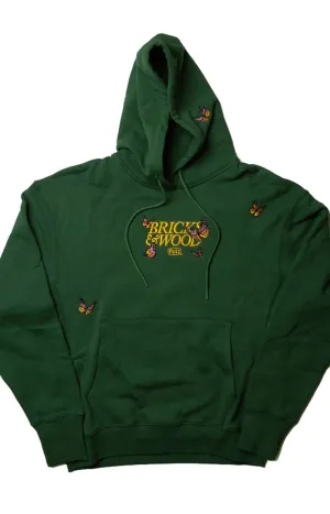 Butterfly Graphic Hoodie - Deep Forest Green