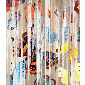 Butterfly Planks Printed Backdrop