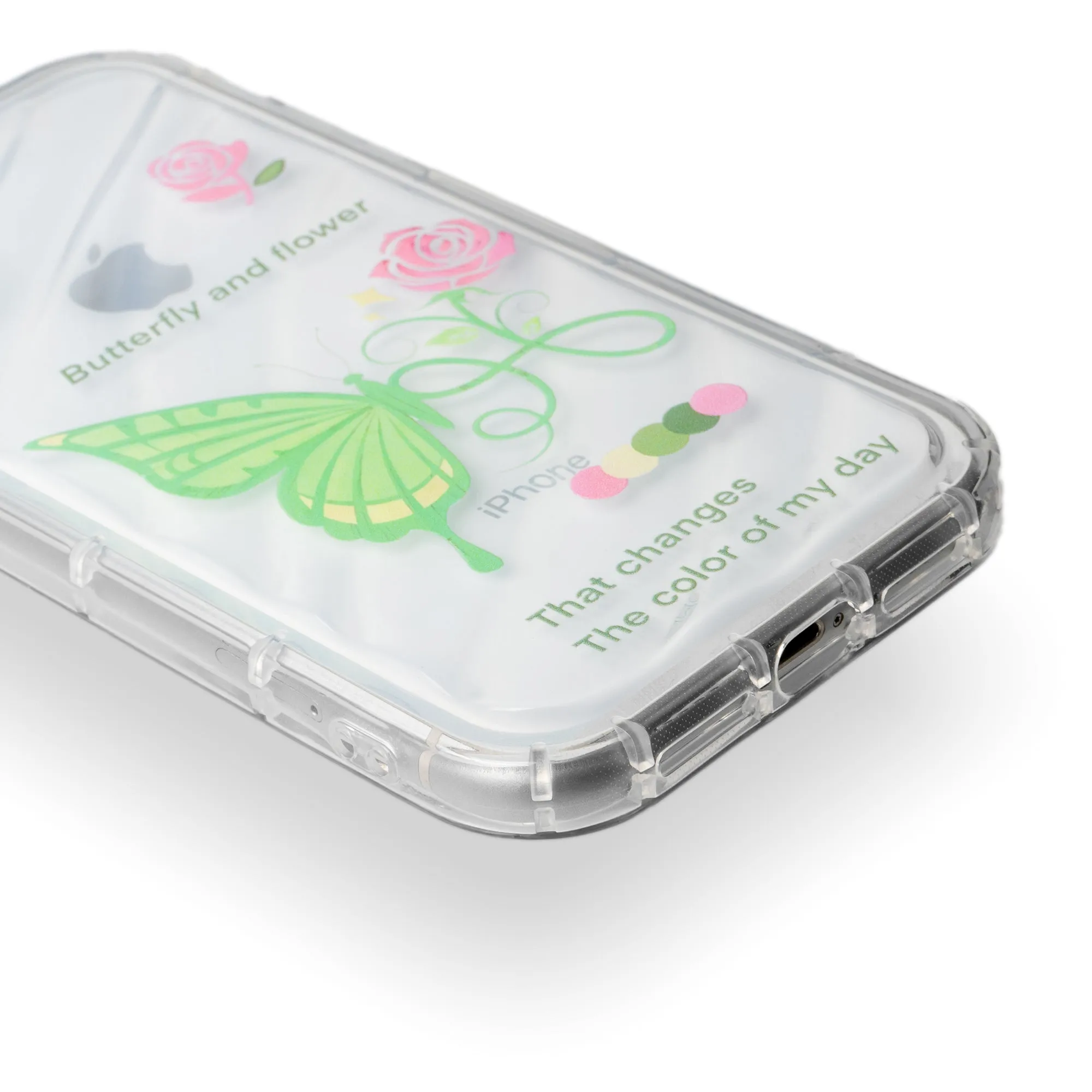 Butterfly Printed Transparent Back Cover for Apple iPhone 15 Pro Max