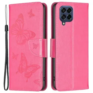 Butterfly Samsung Galaxy M53 5G flip case - Rose