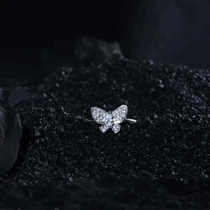 Butterfly Serenity Silver Ring