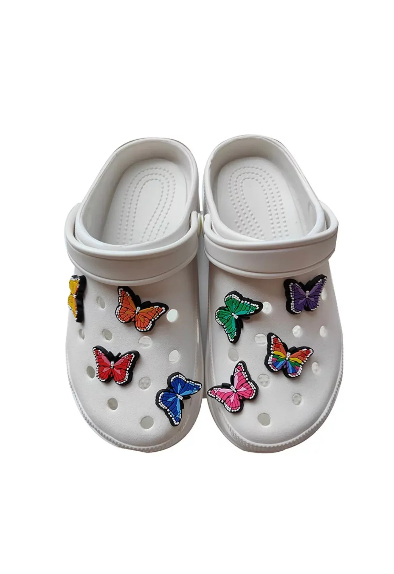 Butterfly Shoe Charms, 8pc Croc Jibbitz Butterfly Shoe Decorations Butterfly Charm