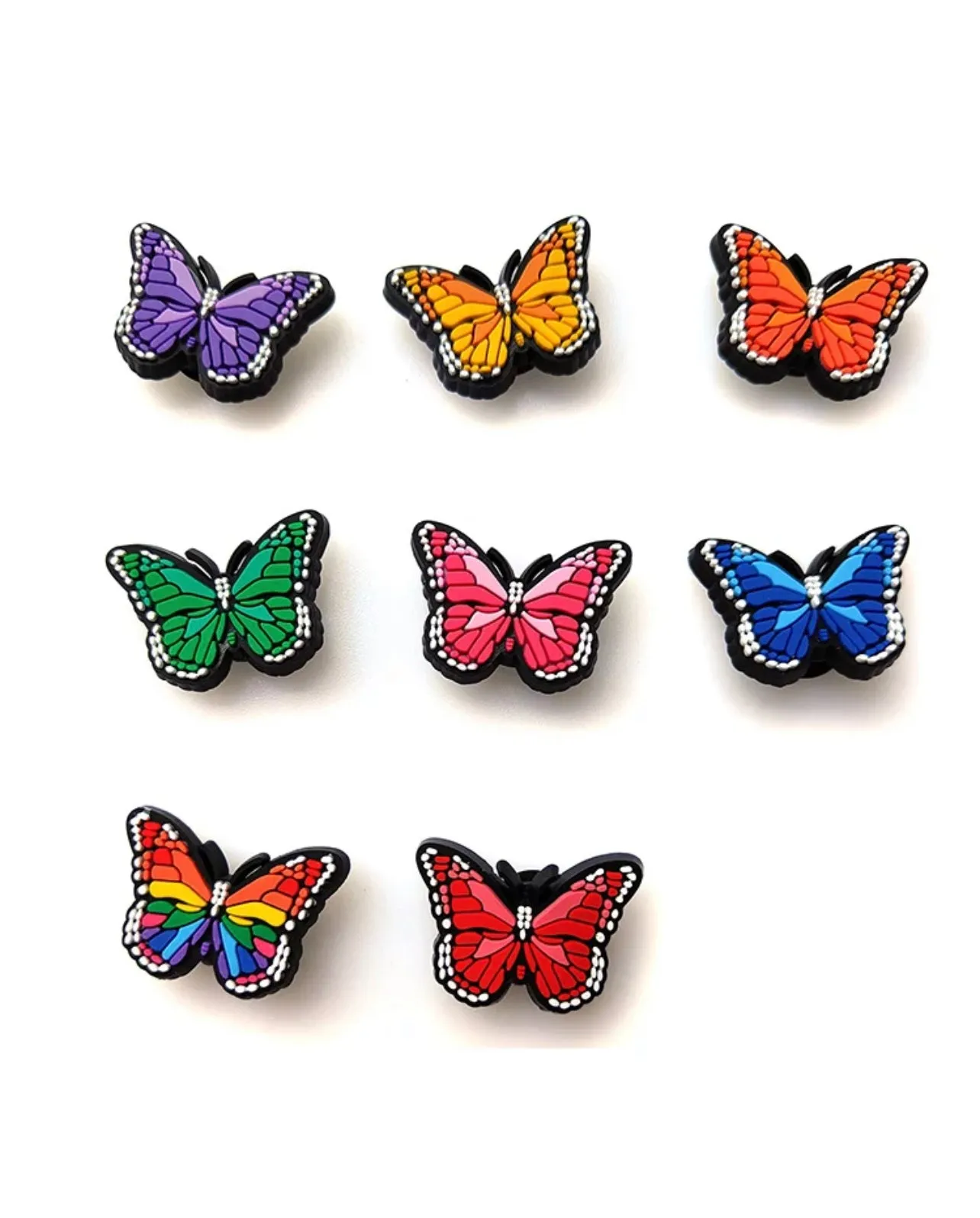 Butterfly Shoe Charms, 8pc Croc Jibbitz Butterfly Shoe Decorations Butterfly Charm