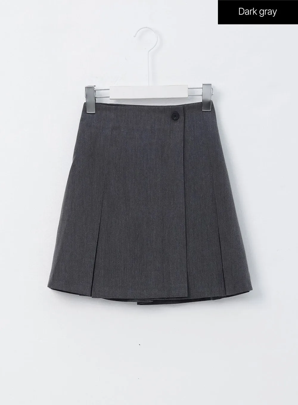 Buttoned Pintuck Mini Skirt OO305