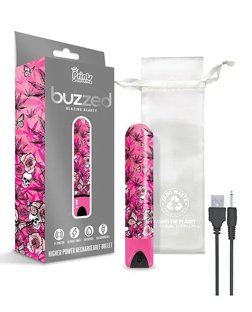 Buzzed 3.5" Rechargeable Bullet - Blazing Beauty Pink