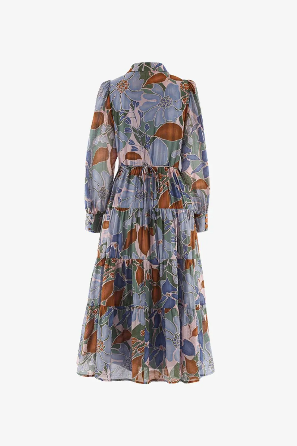 By Rosa Adair Khaki Floral Dress