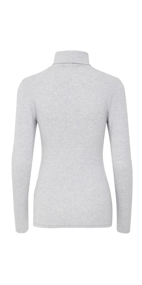 B.Young Turtleneck Tee, heathered grey