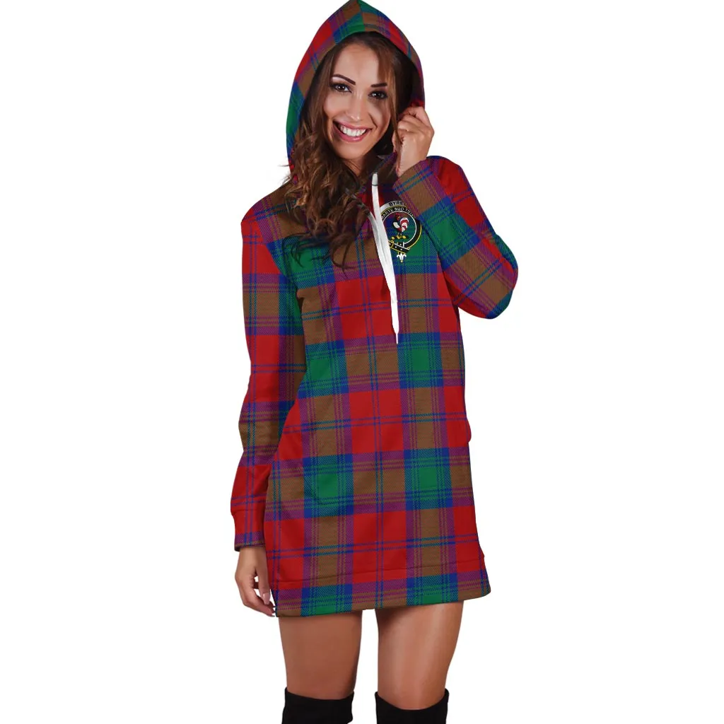 Byres (Byses) Tartan Hoodie Dress with Family Crest