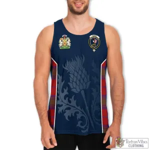 Byres (Byses) Tartan Men's Tanks Top with Family Crest and Scottish Thistle Vibes Sport Style