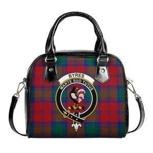 Byres (Byses) Tartan Shoulder Handbags with Family Crest