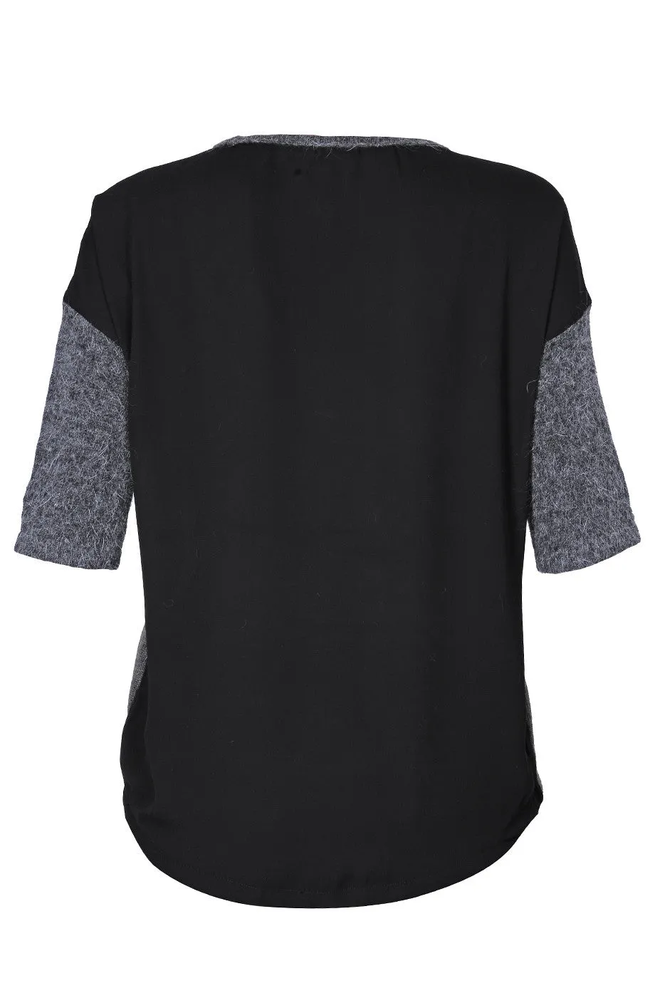 C BLOCK SONNIE Grey Wool Tee