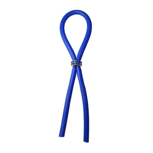 C-RING LASSO BLUE GEMS BEAD SILICONE BLUE