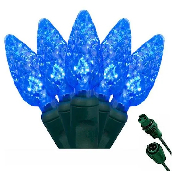 C6 Blue 25 LED Strawberry Lights – Commercial String Lights