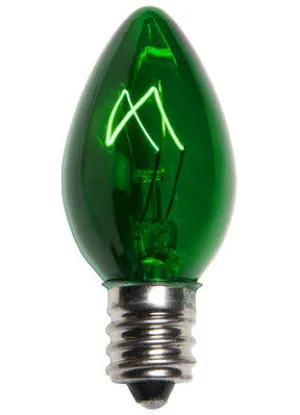 C7 Twinkle Lights - Green - 25 Pack