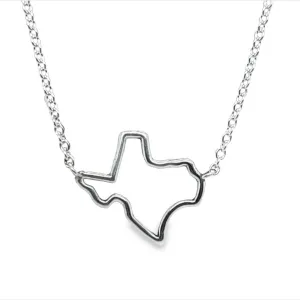 CA144 20mm Texas Outline Necklace