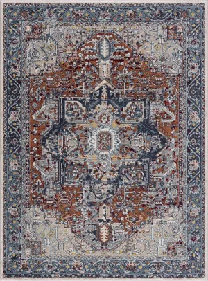 Cabacungan Blue & Rust Washable Area Rug