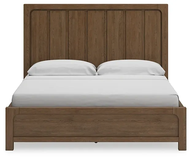 Cabalynn California King Panel Bed with Storage with Mirrored Dresser, Chest and 2 Nightstands