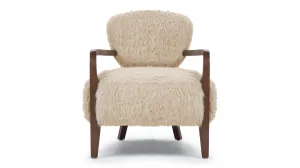 Cabana - Cabana Chair, Almond Long Hair Sherpa and Walnut