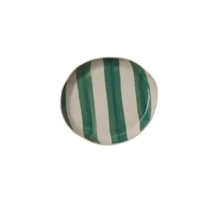 Cabana Stripe Green Plate