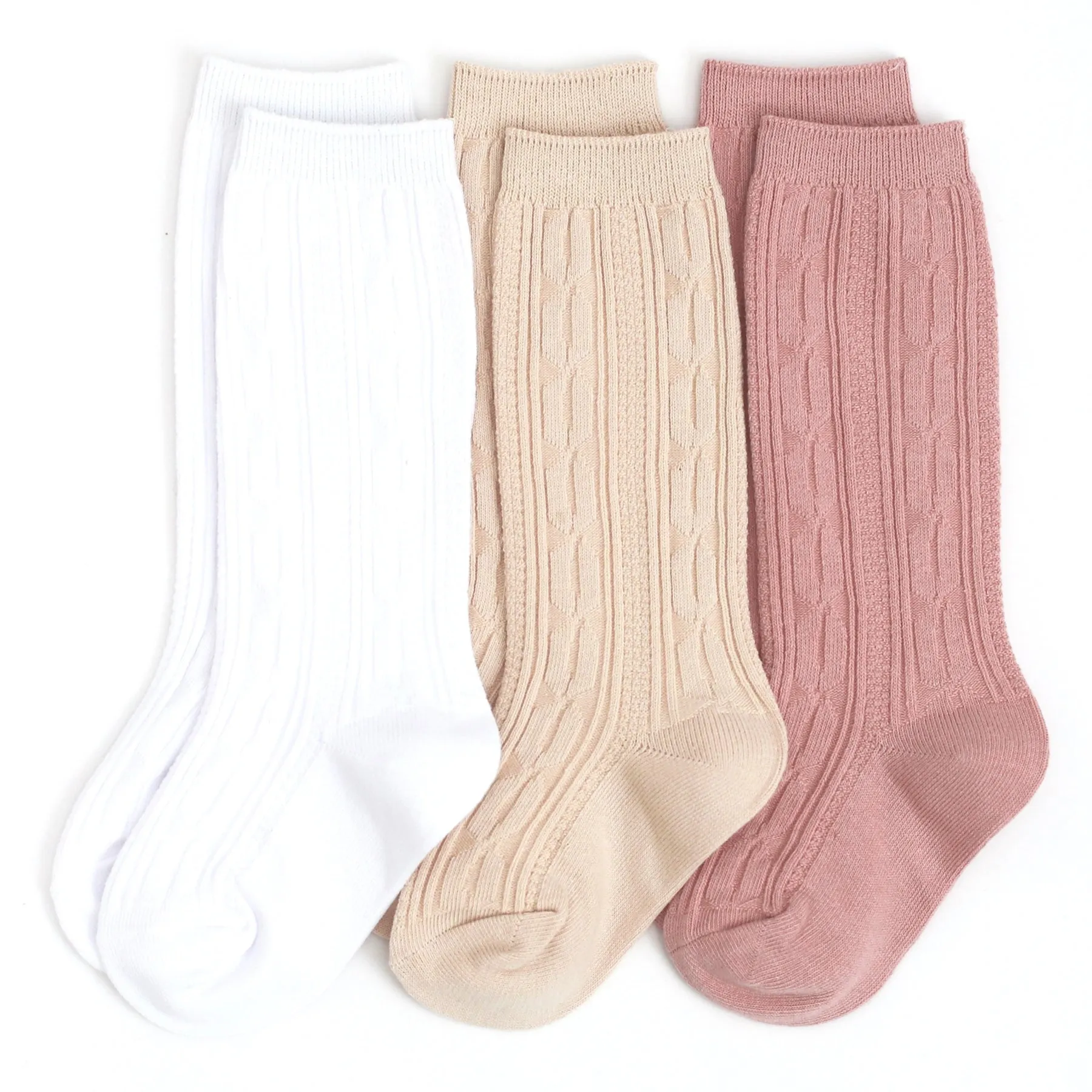 Cable Knit Knee High Sock 3-Pack