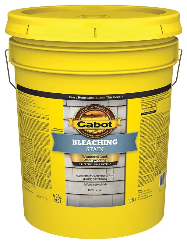 Cabot 140.0010241.008 Bleaching Oil Stain, Natural Gray, Liquid, 5 gal, Pail :PAIL: QUANTITY: 1