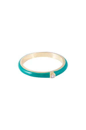 Cactus Enamel Stacker Ring