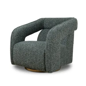 Cadence Swivel Armchair - Green Boucle